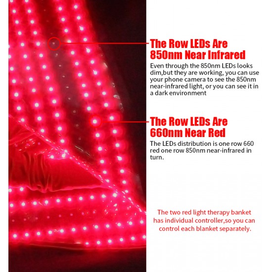 360 Full Body Red Light Therapy Bed Blanket Pain Reliefs LED Light Bag Near Infrared Therapy Sleeping Pod