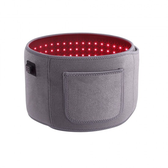 Infrared LED Light Therapy Belt - 850nm & 660nm Back Relax Wrap, Fat Burning and Slimming Machine, Waist Heat Pad for Full Body