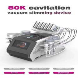 80K Cavitation Vacuum Slimming Device - Multi-Function Beauty Machine with Lymphatic Drainage, Lipolaser, and Physiotherapy