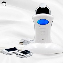 Mini Microcurrent Ion Beauty Stimulator - Galvanic Microcurrent SPA Device with 3 Optional Heads, LCD Face Lift Machine for Skin Care