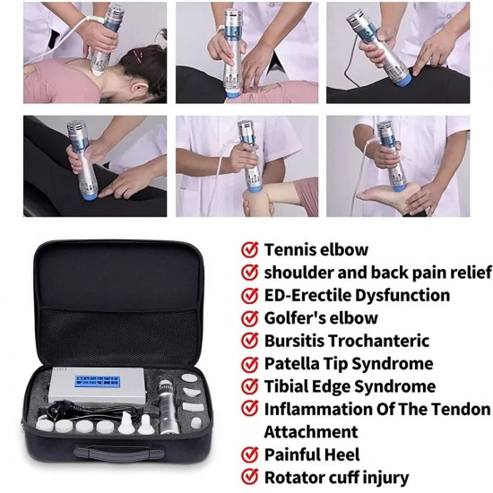 Shockwave Therapy Machine with 11 Heads - ED Treatment, Pain Relief, and Physiotherapy Body Therapeutic Apparatus