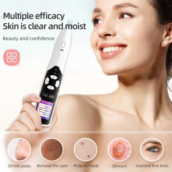 Professional Ozone Fibroblast Cold Plasma Pen - Wart, Freckle, Wrinkle Removal, Mole and Dark Spot Remover, Face and Eyelid Lifting